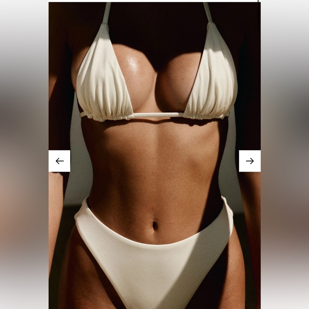 NWT Monday Swimwear Palma Top in Ivory